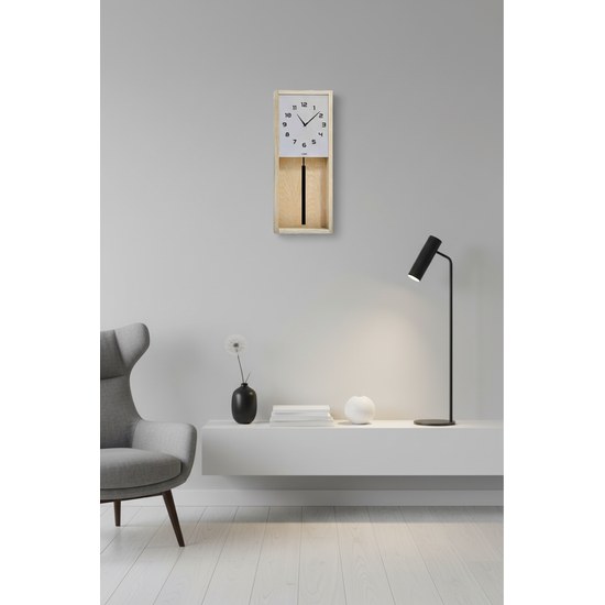 KUBRi 0301A - Kyvadlové hodiny české výroby z masivního dubu bez povrchové úpravy