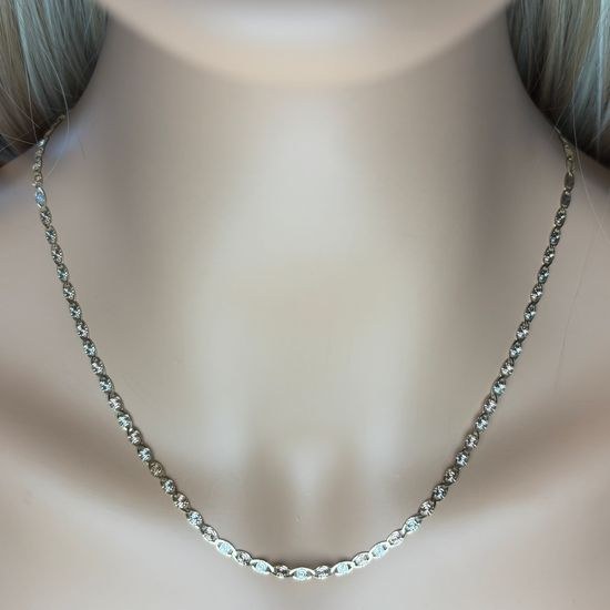 Zlatý 585/1000 řetízek vícebarevný žiletkový 1096