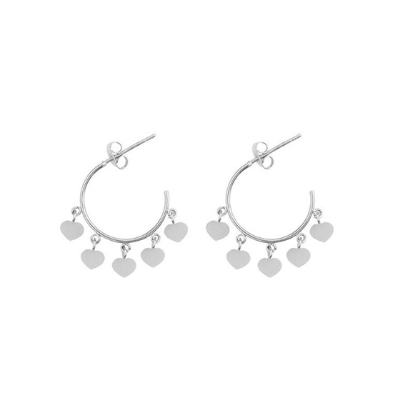 Náušnice JVD stříbrné