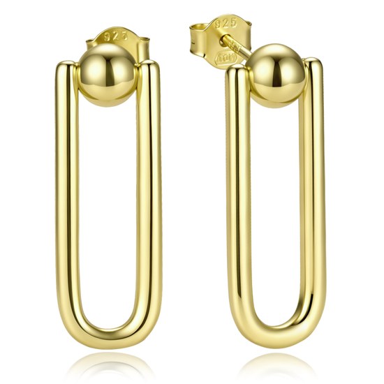 MINET Elegantní pozlacené stříbrné 925/100 náušnice JMAN0713GE00
