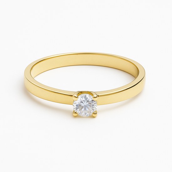 Zlatý prsten se zirkonem