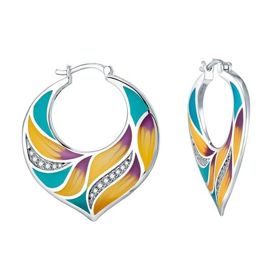 MOISS stříbrné náušnice SMALT