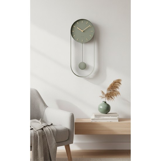 Designové kyvadlové nástěnné hodiny KA5822DG Karlsson 50cm