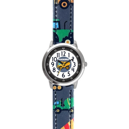 CLOCKODILE Svítící modré chlapecké dětské hodinky BAGRY