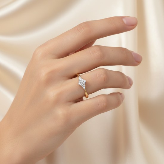 Zlatý 585/1000 prsten s brilianty 381.0734 0,08ct