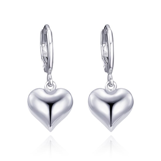 MINET Stříbrné náušnice srdíčka