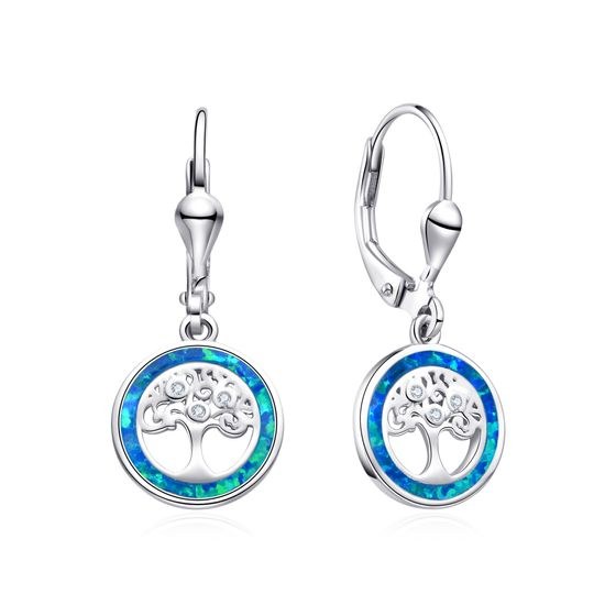 MOISS stříbrné náušnice OPÁL