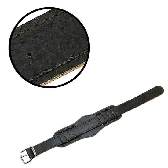 Kožený provlékací řemínek s podložkou 18 mm tmavě hnědý