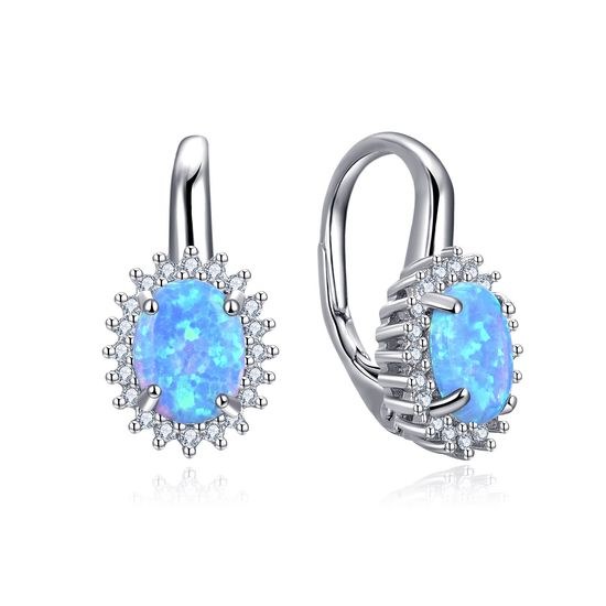 MOISS stříbrné náušnice OPÁL