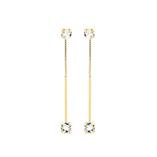 Stříbrné zlacené náušnice Victoria Cruz A3260-07DT