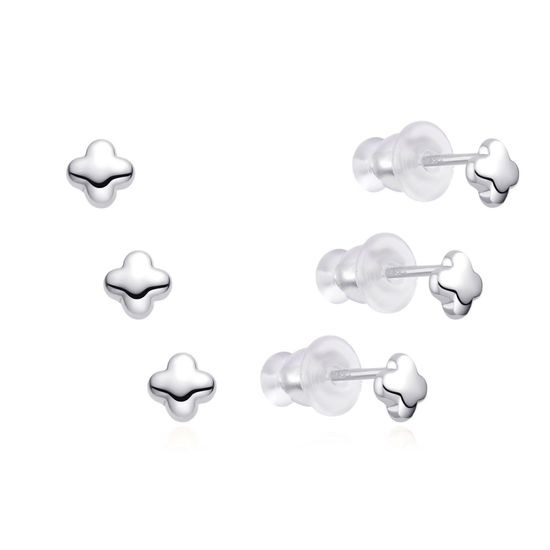 MOISS stříbrné náušnice - sada 3 kusů