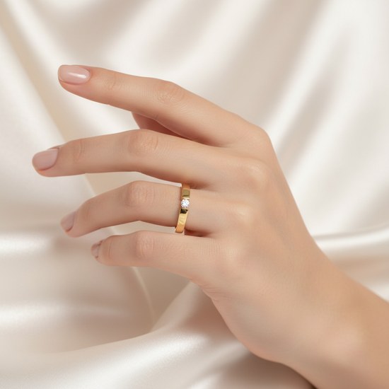 Zlatý 585/1000 prsten s briliantem 381.2187 0,09ct