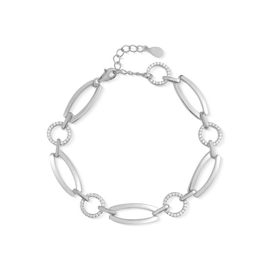 Náramek JVD SVLB0541XD5BI18 stříbrný