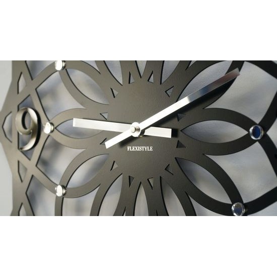 Flexistyle z21c - velké nástěnné kovové hodiny s průměrem 50 cm