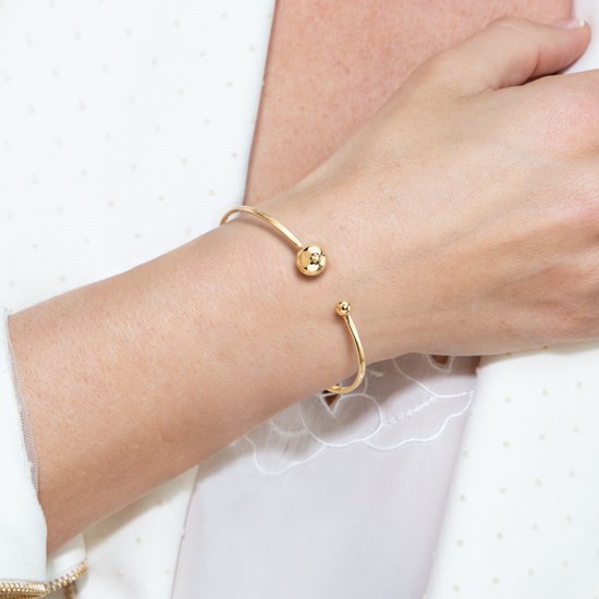 MINET Zlatý pevný náramek s kuličkami Au 585/1000 3,45g