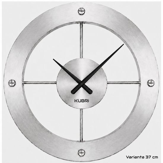 KUBRi 0750 - Luxusní industriální hodiny z nerez oceli vyrobené v Česku