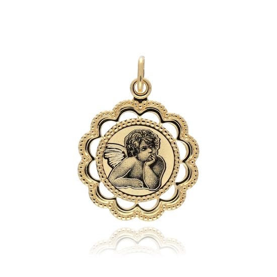 MOISS přívěsek ze žlutého zlata ANDĚL