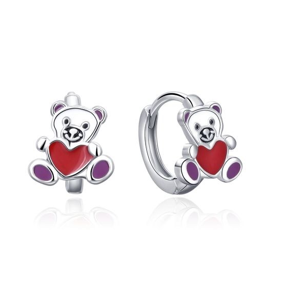 MOISS stříbrné náušnice MEDVÍDEK