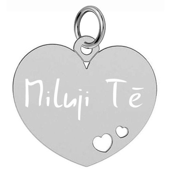 Stříbrný přívěsek srdíčko Miluji Tě