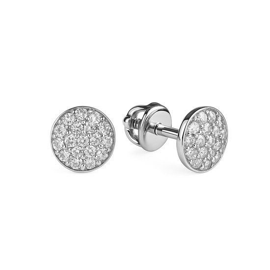 Stříbrné náušnice se zirkony- šroubek