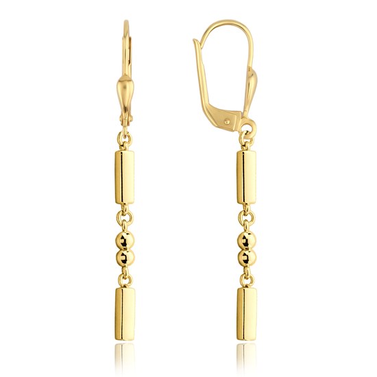 MINET Moderní zlaté náušnice s patentem Au 585/1000 2,50g