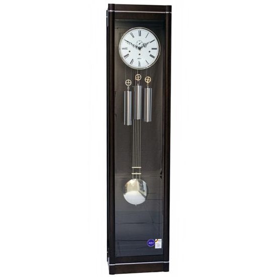 Adler 10160 - Sloupové moderní hodiny se čtvrťovým závažovým strojem od německé firmy Hermle