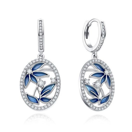 MOISS stříbrné náušnice KVĚTINA