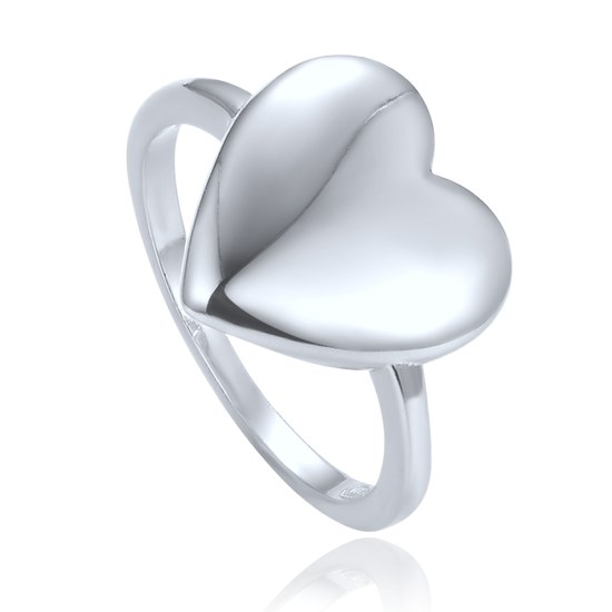 MINET Elegantní 925/1000 stříbrný prsten se srdcem JMAS0281WR
