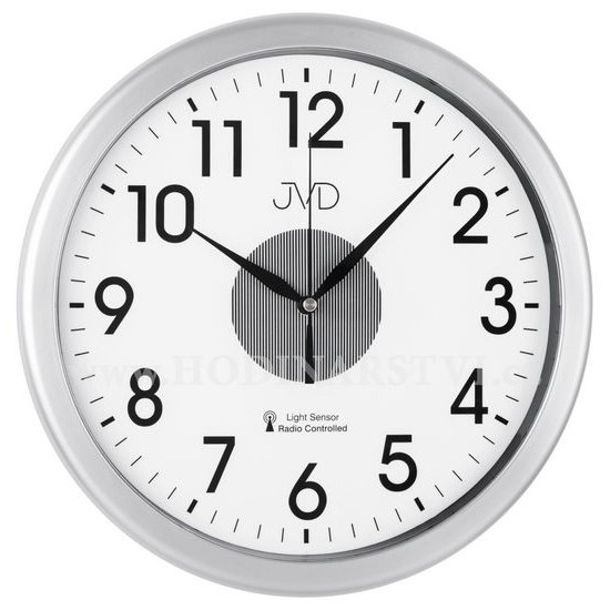 Rádiem řízené nástěnné hodiny JVD RH692.3 s nočním osvětlením