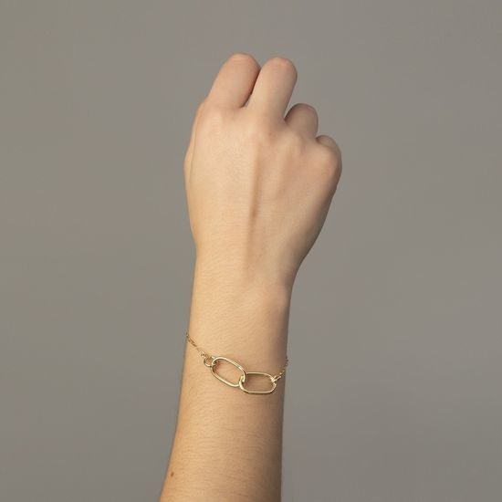 Stříbrný zlacený náramek Victoria Cruz A3602-07DP