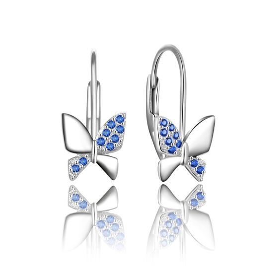 MOISS stříbrné náušnice MOTÝL