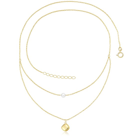 MINET Zlatý náhrdelník s přirodní perlou Au 585/1000 2,30g