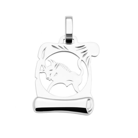 Stříbrný přívěs zvěrokruh Býk pergamen