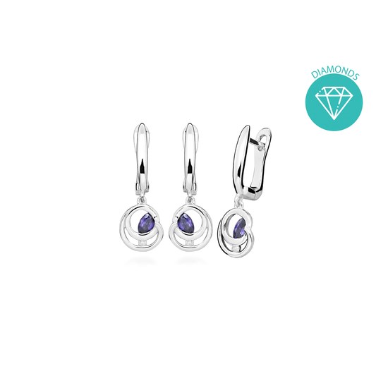 Náušnice JVD stříbrné