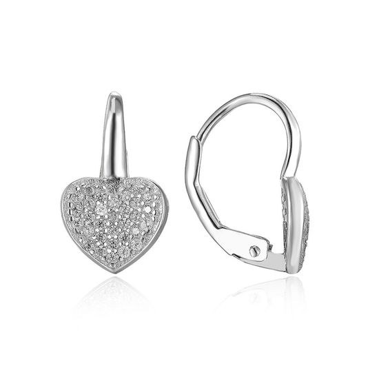 MOISS stříbrné náušnice SRDCE