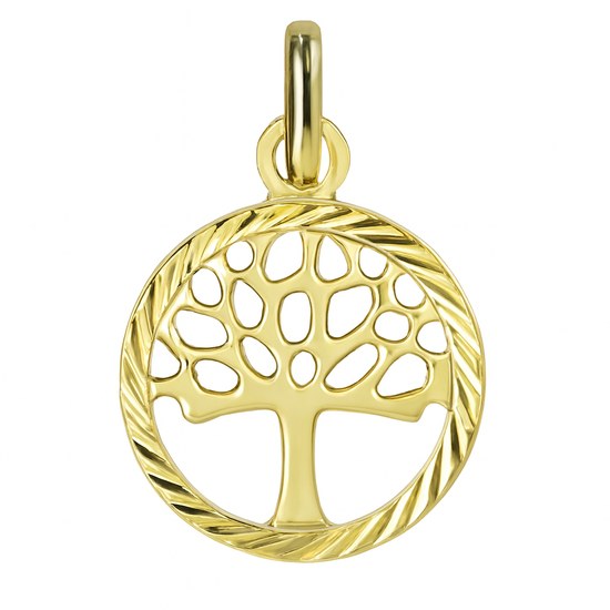 Zlatý 585/1000 přívěs Strom s gravírováním TU-4052