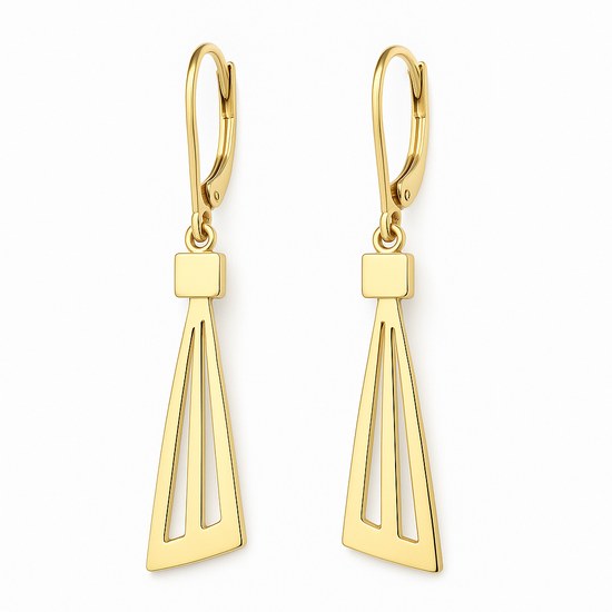 Zlaté visací náušnice klapkové