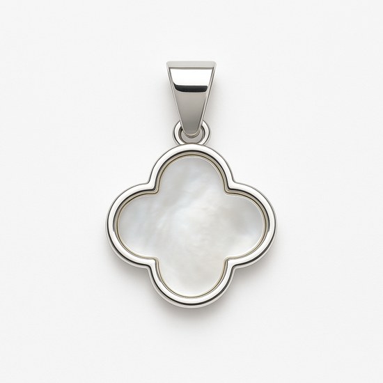 Zlatý přívěsek s perletí čtyřlístek