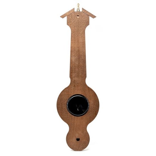 Barometr s teplměrem a vlhkoměrem na dřevěné podložce 4673-12