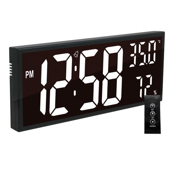 JVD DH309.1 digitální hodiny s velkými číslicemi a dálkovým ovladačem