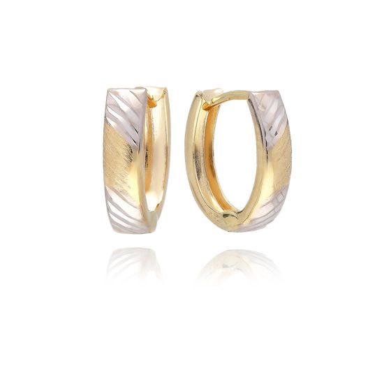 MOISS náušnice ze žlutého zlata BICOLOR