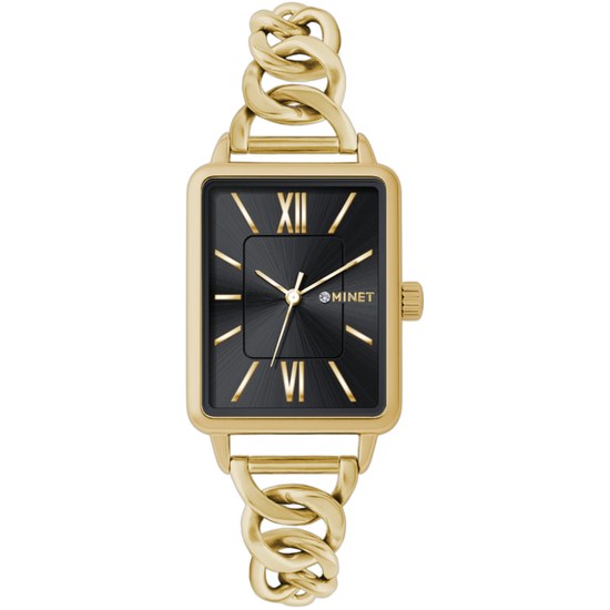MINET Zlato-černé dámské hodinky SIENA MWL5424