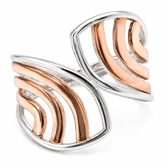 Stříbrný prsten bílý s rosegold