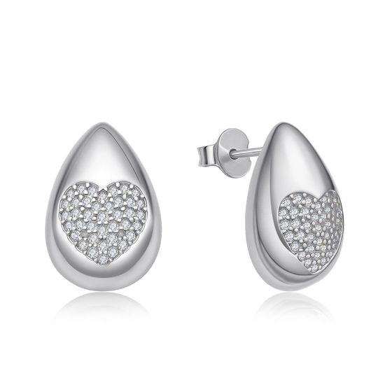 MOISS stříbrné náušnice SRDCE