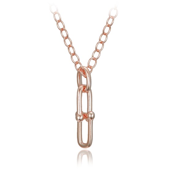 MINET Moderní pozlacený stříbrný náhrdelník