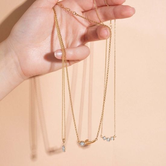 Stříbrný zlacený řetízek Victoria Cruz A3595-07DG