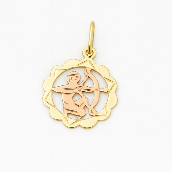 Zlatý přívěsek ze žlutého a červeného zlata zvěrokruh Střelec