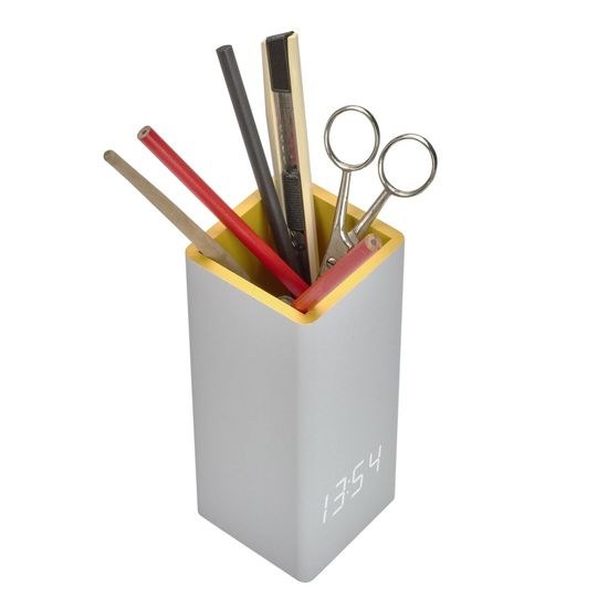 TFA60.2041.15 - digitální budík a držák na tužky CLOCCO DESK