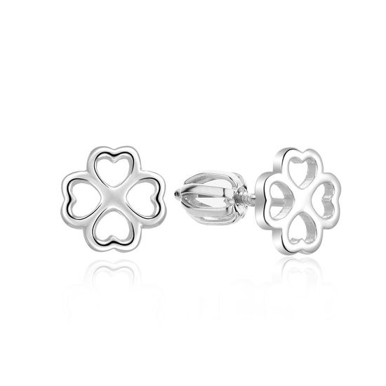 MOISS stříbrné náušnice ČTYŘLÍSTEK