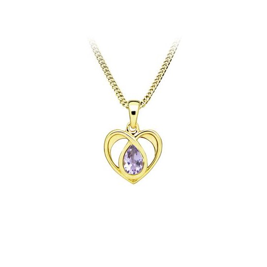 MOISS stříbrný přívěsek AMETYST GOLD